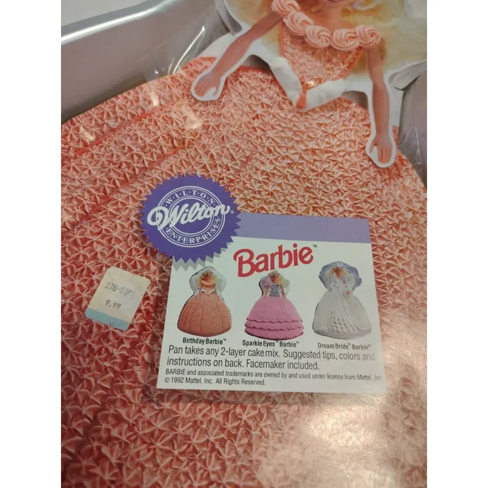 Wilton Metal Cake Pan 1992 Barbie Doll Princess Instructional Insert Facemaker